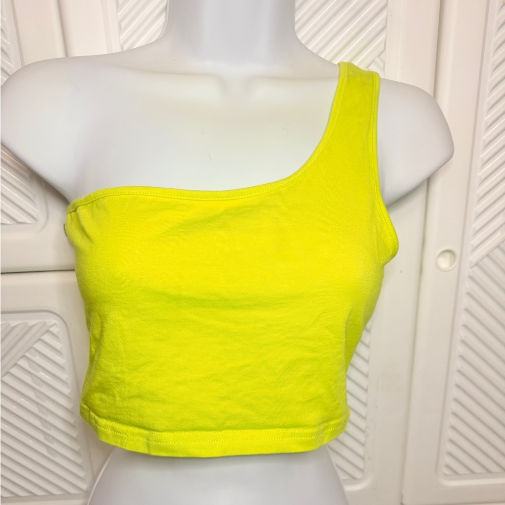 Vibrant One-Shoulder Crop Top